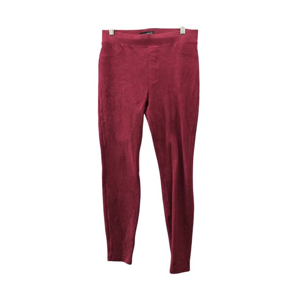 Sanctuary x Anthropologie Corduroy Legging Pants Womens M Burgundy Pull On - Picture 1 of 9